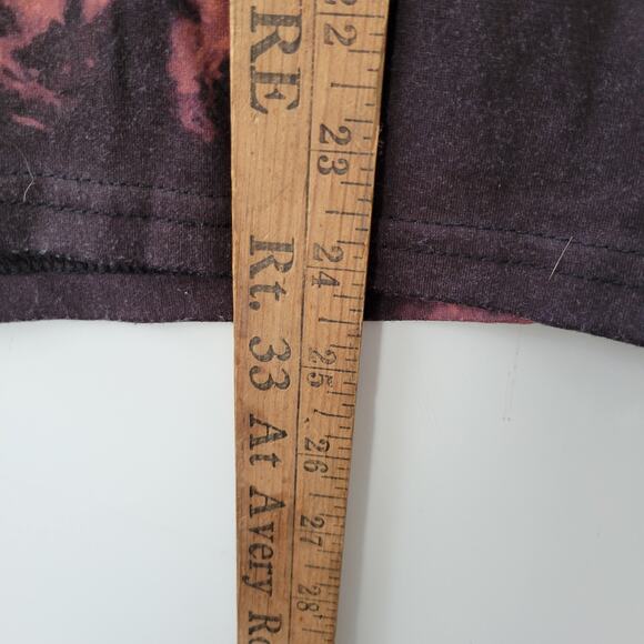 Spooky Vibes Ghost Halloween T Shirt Size L Black Short Sleeve Bleach Dyed Hanes - Picture 3 of 5